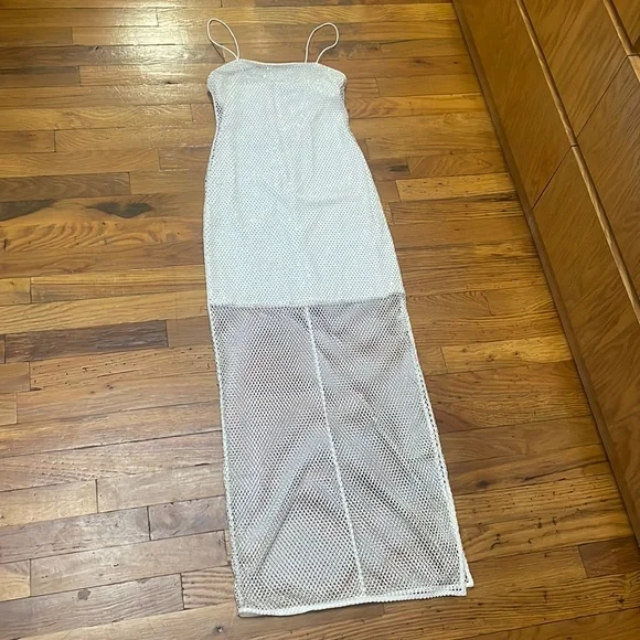 knee length dresses for ladies Alice + Olivia // Lace Mesh Dress – VSP Consignment main image 0